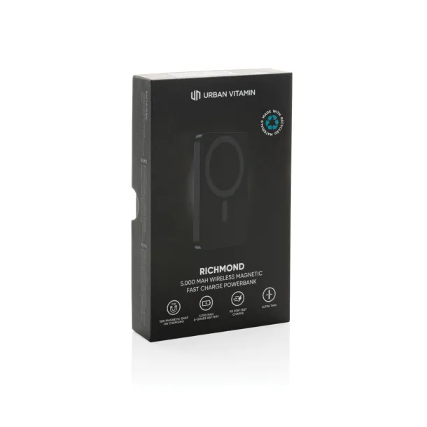  Urban Vitamin Richmond prijenosna baterija od RCS plastike/aluminija, 5 000 mAh - Urban Vitamin Crna