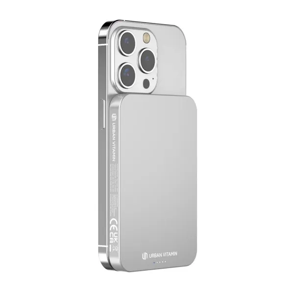  Urban Vitamin Richmond prijenosna baterija od RCS plastike/aluminija, 5 000 mAh - Urban Vitamin Srebrna