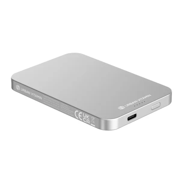  Urban Vitamin Richmond prijenosna baterija od RCS plastike/aluminija, 5 000 mAh - Urban Vitamin Srebrna