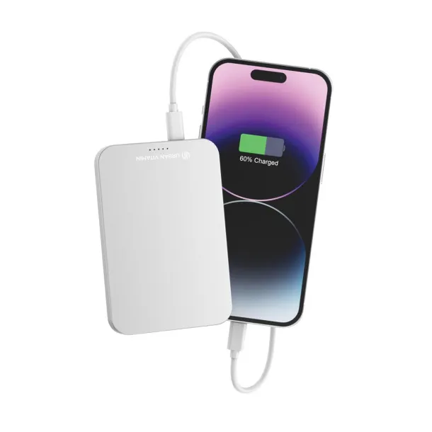  Urban Vitamin Richmond prijenosna baterija od RCS plastike/aluminija, 5 000 mAh - Urban Vitamin Srebrna