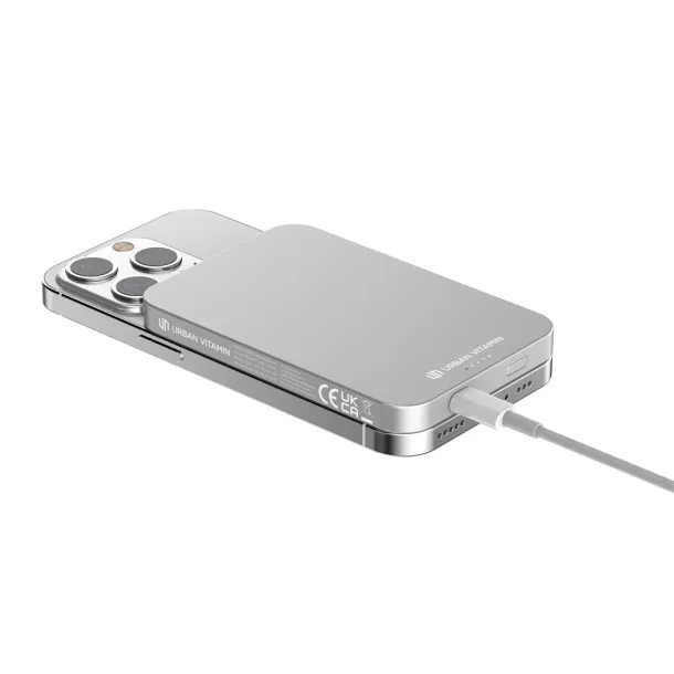  Urban Vitamin Richmond RCS plastic/alu 5000mah powerbank - Urban Vitamin Silver 