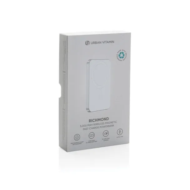  Urban Vitamin Richmond prijenosna baterija od RCS plastike/aluminija, 5 000 mAh - Urban Vitamin Srebrna