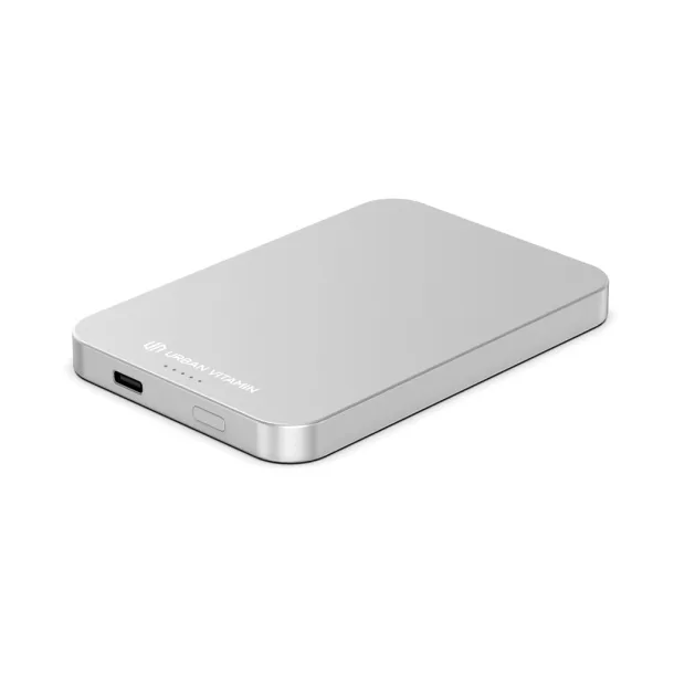  Urban Vitamin Richmond prijenosna baterija od RCS plastike/aluminija, 5 000 mAh - Urban Vitamin Srebrna