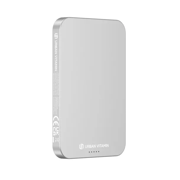  Urban Vitamin Richmond prijenosna baterija od RCS plastike/aluminija, 5 000 mAh - Urban Vitamin Srebrna