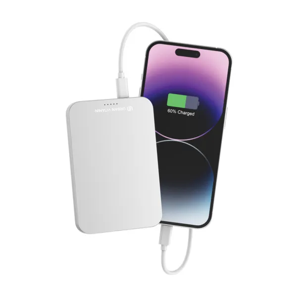 Urban Vitamin Richmond prijenosna baterija od RCS plastike/aluminija, 5 000 mAh - Urban Vitamin Srebrna