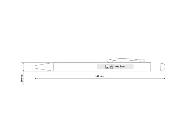 TITANIUM TOUCH Metal `touch` ball pen Crna