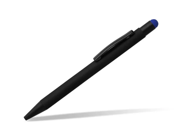 TITANIUM BLACK Metal `touch` ball pen Kraljevsko plava