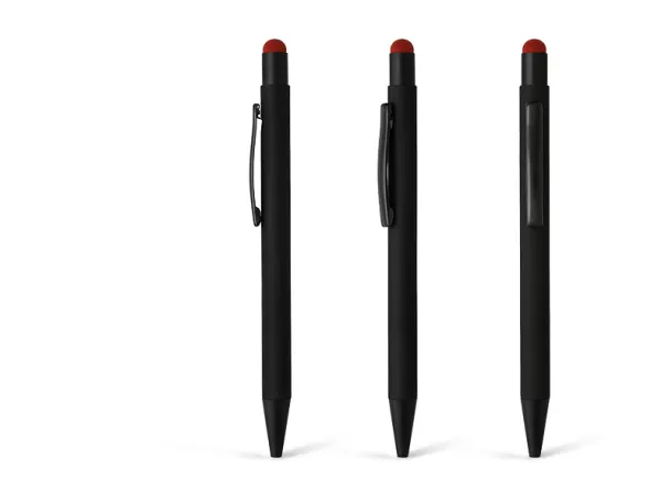 TITANIUM BLACK metal 'touch'' ball pen Red