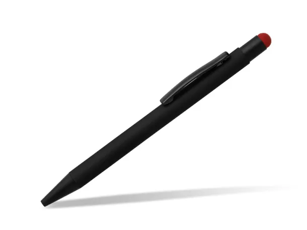 TITANIUM BLACK metal 'touch'' ball pen Red