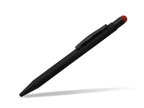 TITANIUM BLACK metal 'touch'' ball pen Red