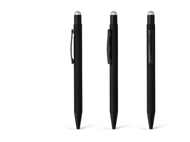 TITANIUM BLACK Metal `touch` ball pen Srebrna