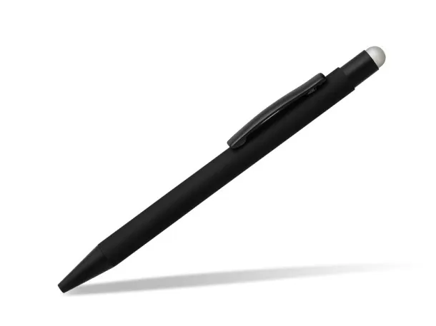 TITANIUM BLACK Metal `touch` ball pen Srebrna