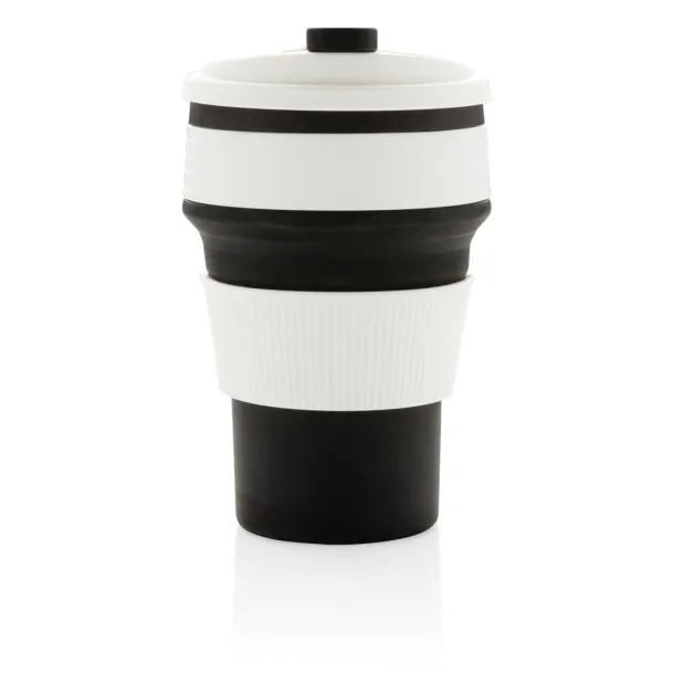  sklopiva silikonska šalica, 350 ml - XD Collection Crna