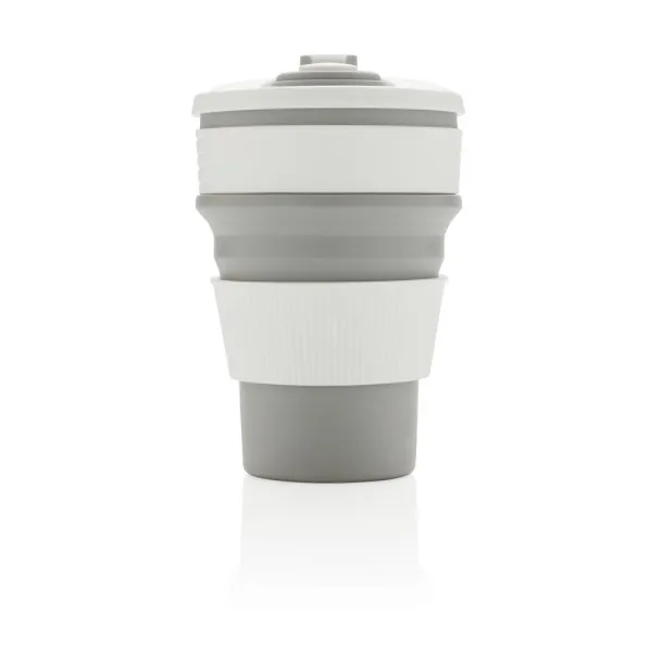  sklopiva silikonska šalica, 350 ml - XD Collection Siva