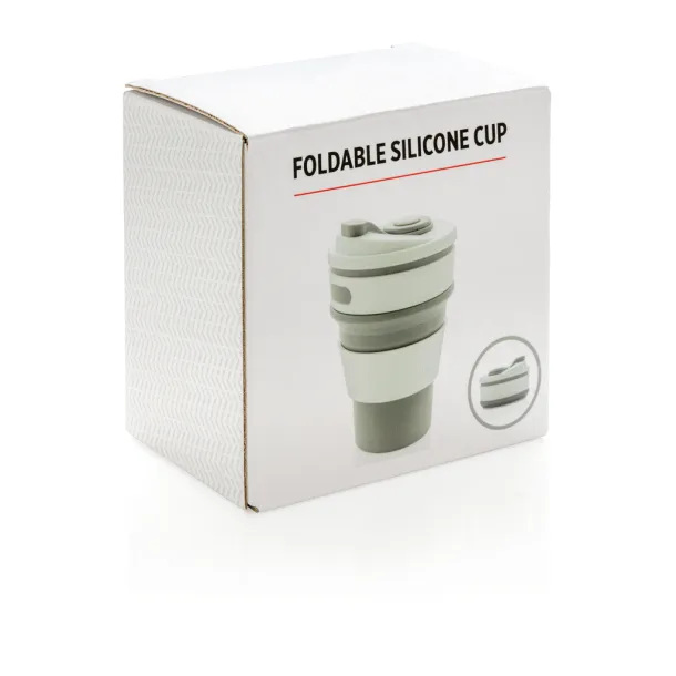  sklopiva silikonska šalica, 350 ml - XD Collection Siva