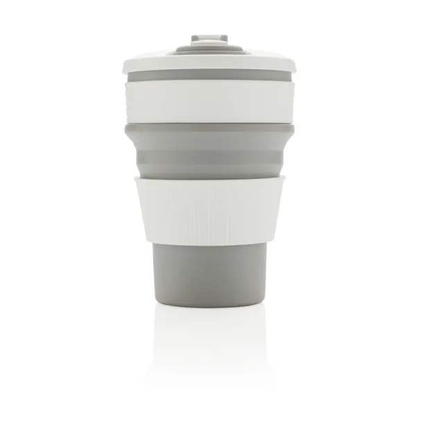 sklopiva silikonska šalica, 350 ml - XD Collection Siva
