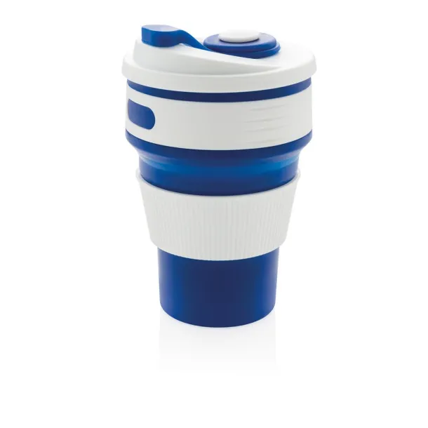  sklopiva silikonska šalica, 350 ml - XD Collection Plava