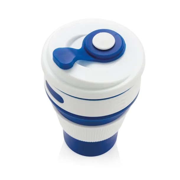  sklopiva silikonska šalica, 350 ml - XD Collection Plava