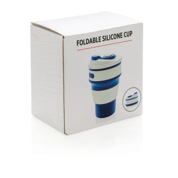  sklopiva silikonska šalica, 350 ml - XD Collection Plava