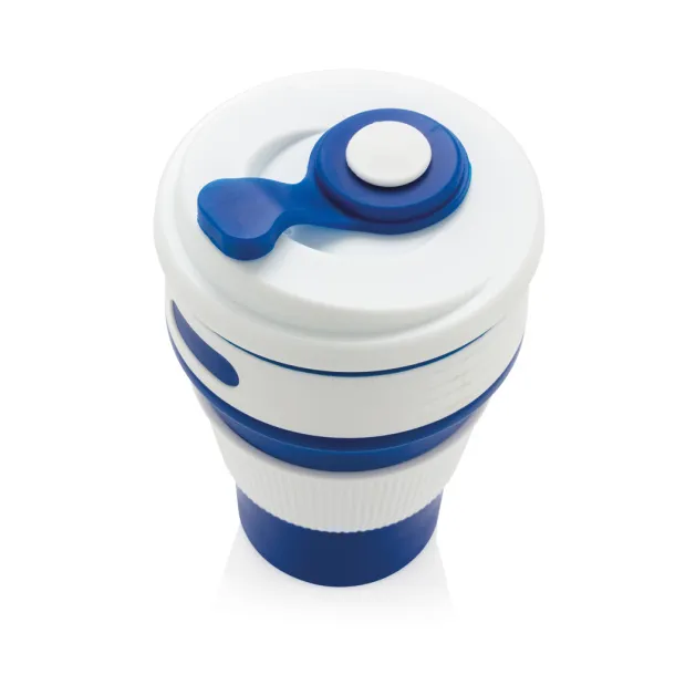  sklopiva silikonska šalica, 350 ml - XD Collection Plava