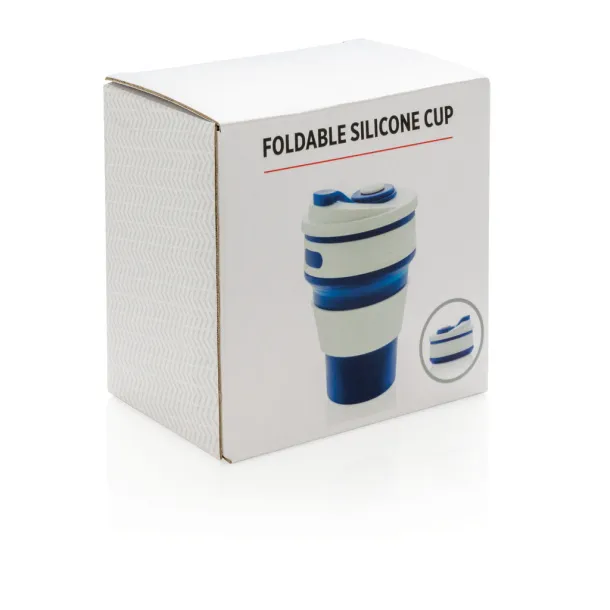  sklopiva silikonska šalica, 350 ml - XD Collection Plava