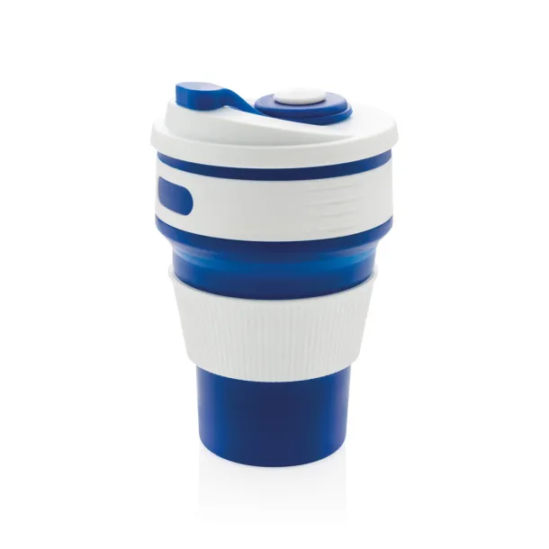  sklopiva silikonska šalica, 350 ml - XD Collection Plava