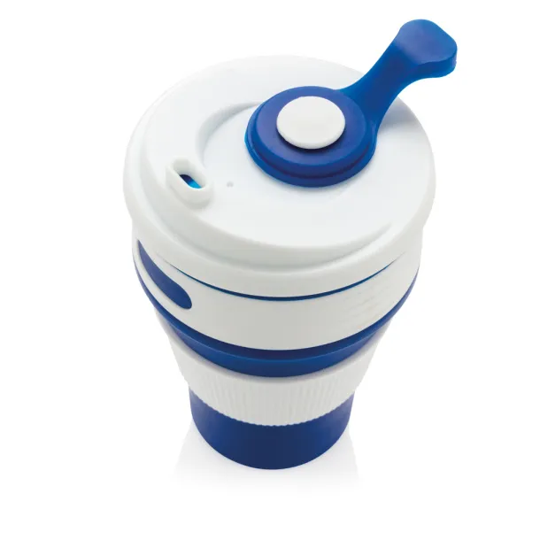  sklopiva silikonska šalica, 350 ml - XD Collection Plava