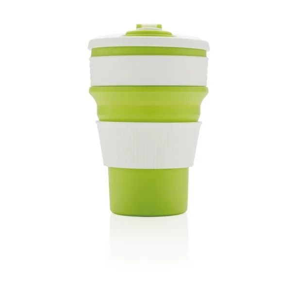  sklopiva silikonska šalica, 350 ml - XD Collection Zelena 