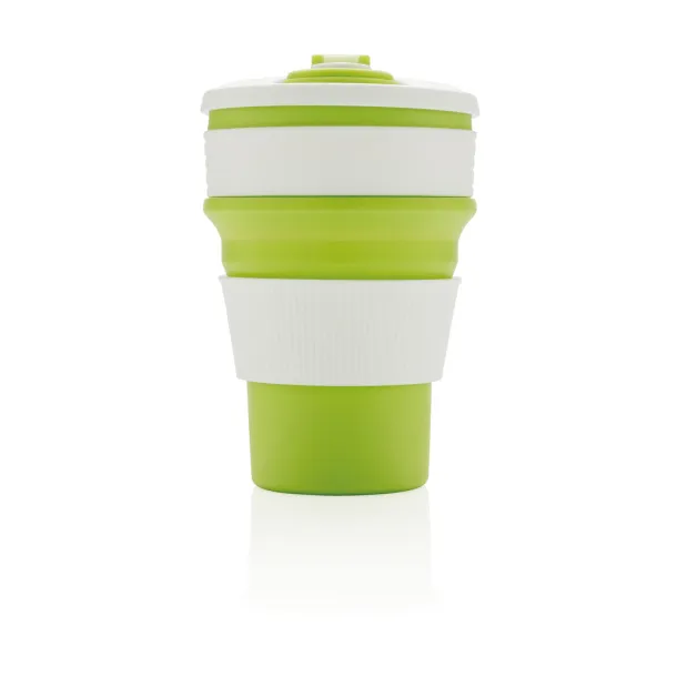  sklopiva silikonska šalica, 350 ml - XD Collection Zelena 
