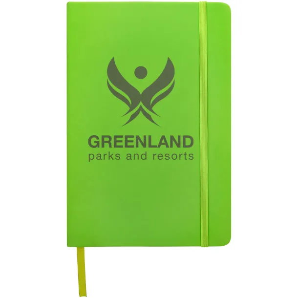 Spectrum A5 hard cover notebook Lime green