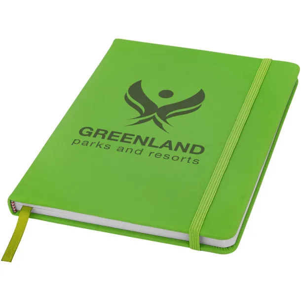 Spectrum A5 hard cover notebook Lime green