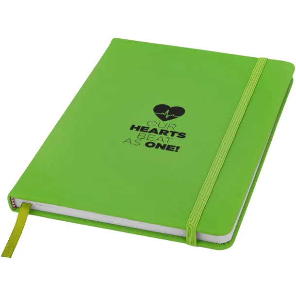 Spectrum A5 hard cover notebook Lime green