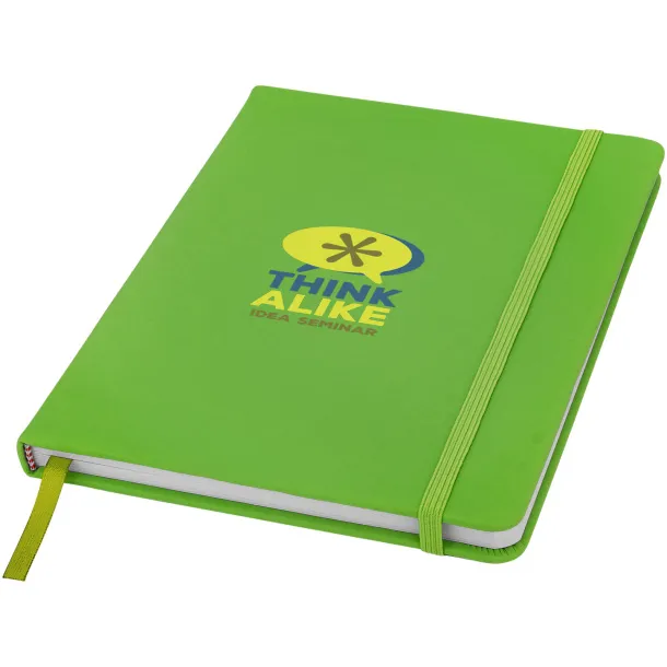 Spectrum A5 hard cover notebook Lime green