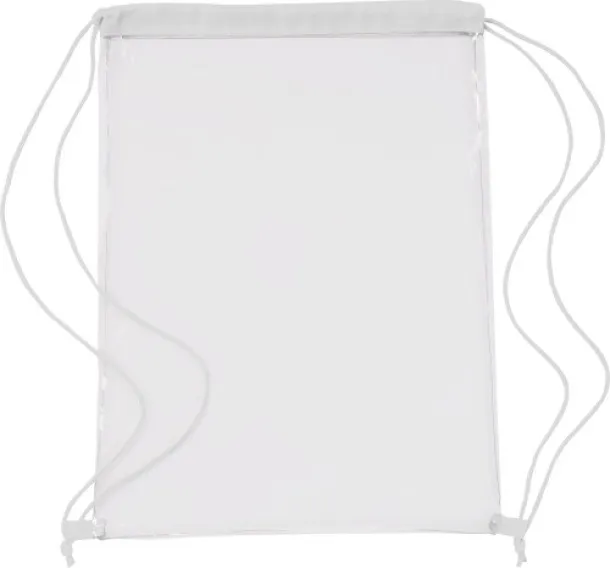 Kiki PVC drawstring backpack white