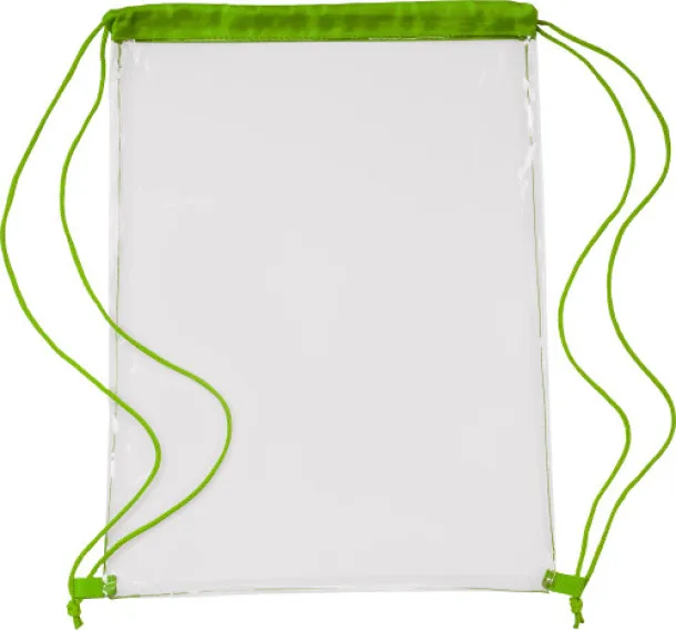 Kiki PVC drawstring backpack lime