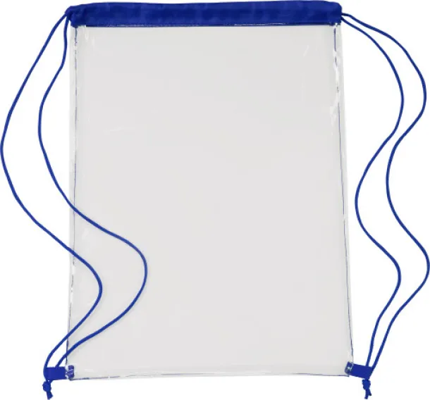 Kiki PVC drawstring backpack cobalt blue