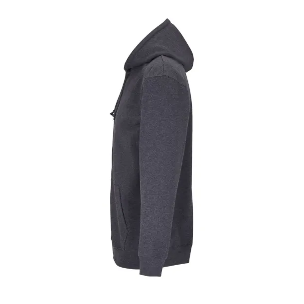 SOL'S CARTER unisex hoodie s patentnim zatvaračem, 280 g/m2 - SOL'S Charcoal Melange