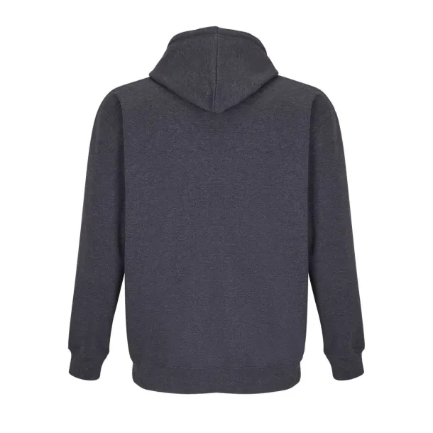 SOL'S CARTER unisex hoodie s patentnim zatvaračem, 280 g/m2 - SOL'S Charcoal Melange