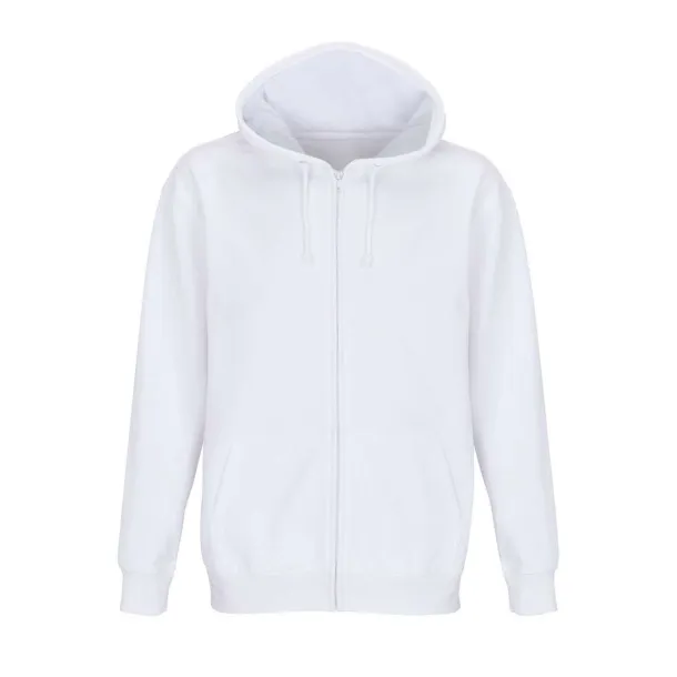 SOL'S CARTER unisex hoodie s patentnim zatvaračem, 280 g/m2 - SOL'S Bijela