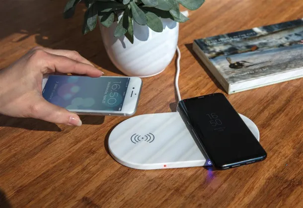  Double 5W wireless charger White