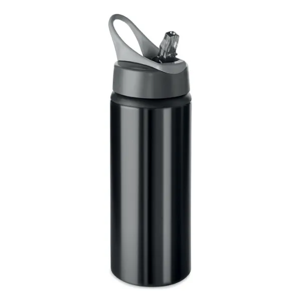 ATLANTA Aluminium bottle 600 ml Black