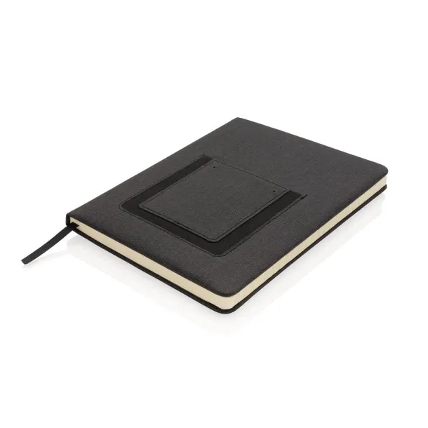  Deluxe A5 Notebook with phone pocket - XD Collection Black 