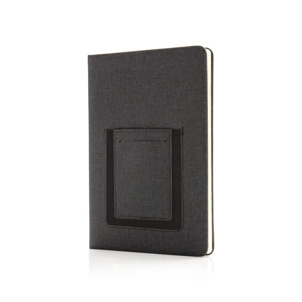  Deluxe A5 Notebook with phone pocket - XD Collection Black 