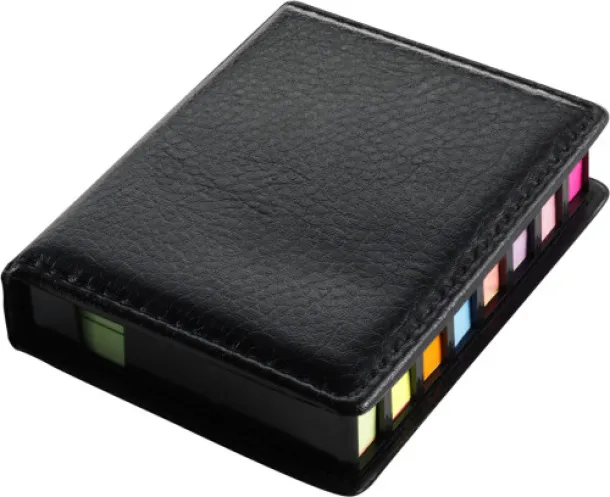 PIERCE PU holder with sticky notes black