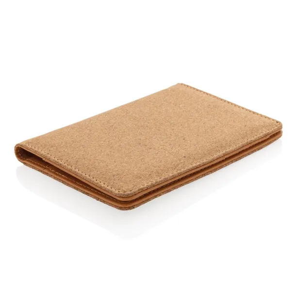  ECO Cork secure RFID passport cover - XD Collection Brown 