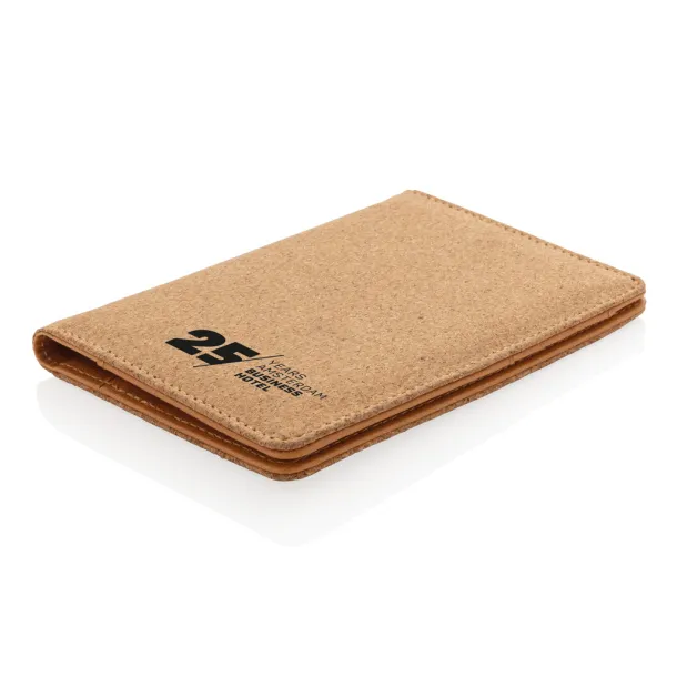  ECO Cork secure RFID passport cover - XD Collection Brown 