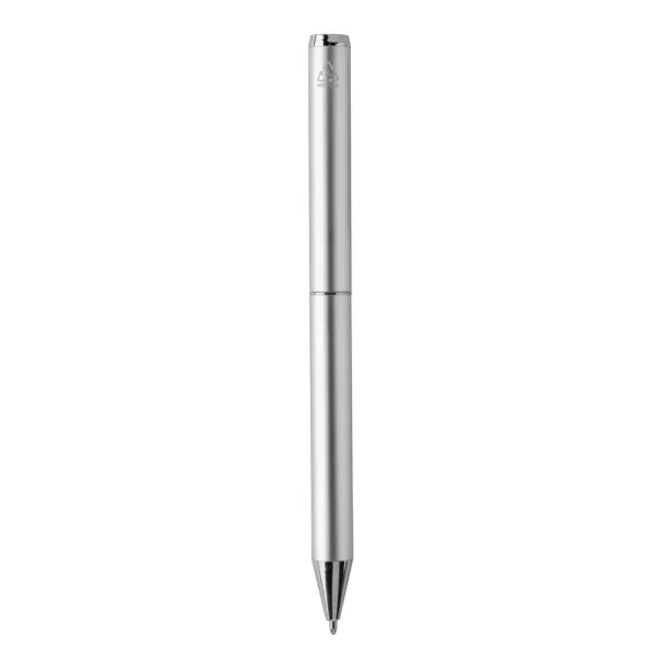  Swiss Peak Cedar RCS certified recycled aluminum pen - Swiss Peak Silver 