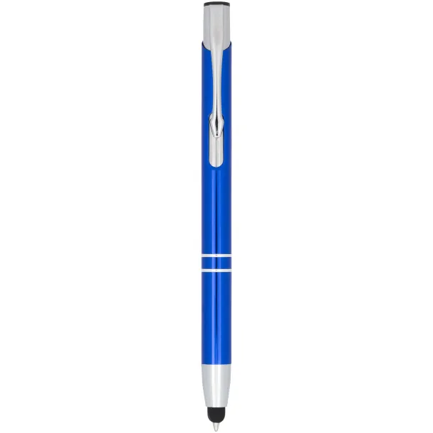 Moneta anodized aluminium click stylus ballpoint pen Royal blue