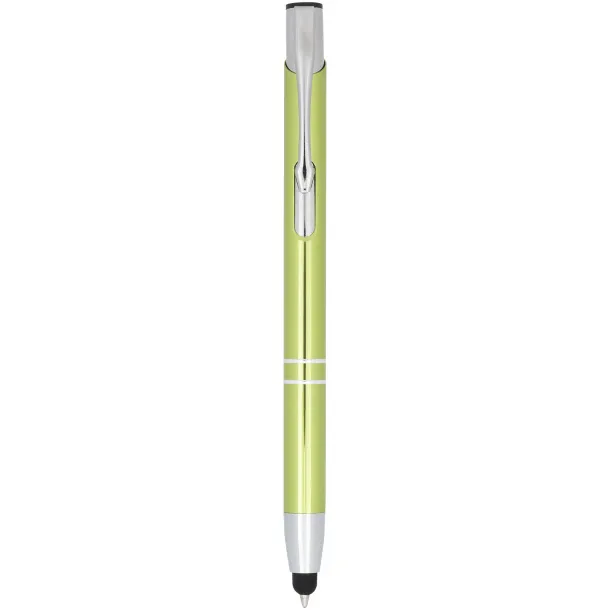 Moneta anodized aluminium click stylus ballpoint pen Lime