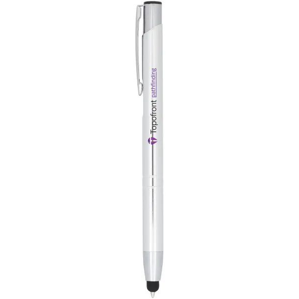 Moneta anodized aluminium click stylus ballpoint pen Titanium